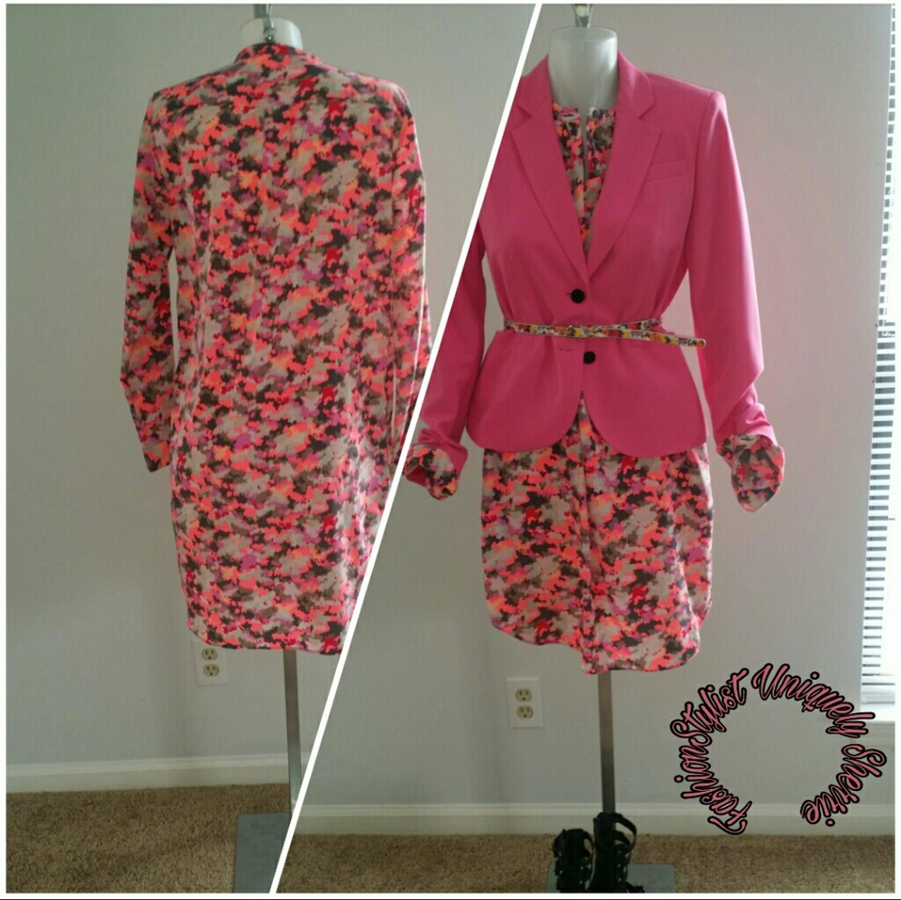 Oversize Gap Print Dress - Picture 2 of 8